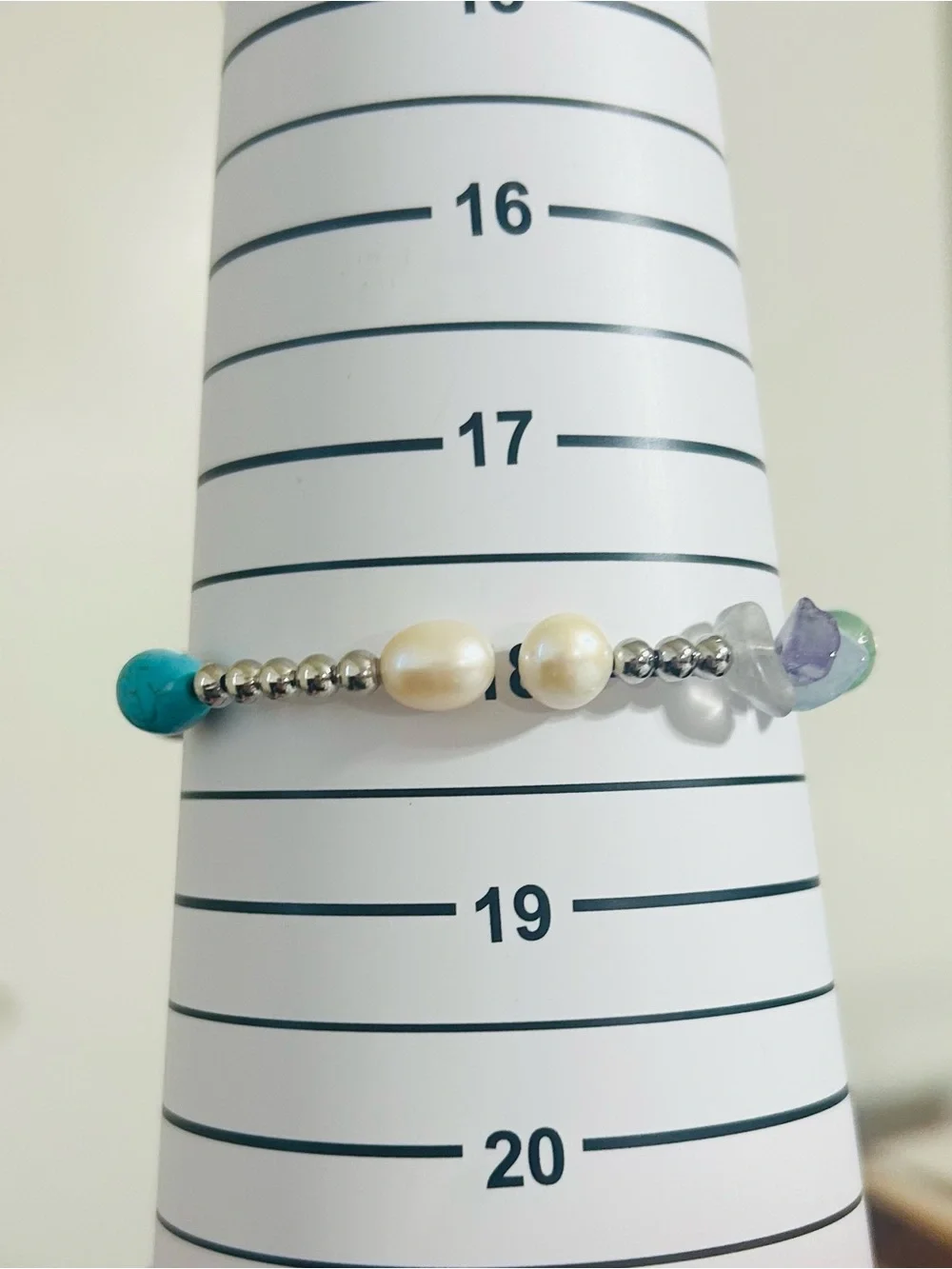 Certified Turquoise & Multicolor Gemstone Bracelet – 16–18cm